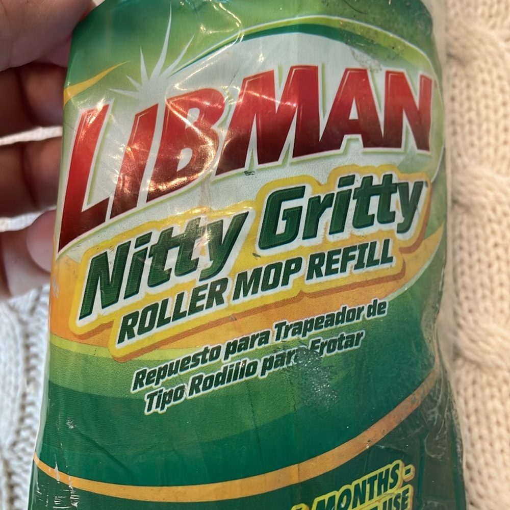 LibmanNitty Gritty Roller Mop Refill Tear Resistant removes 99% bacteria w/ h2o